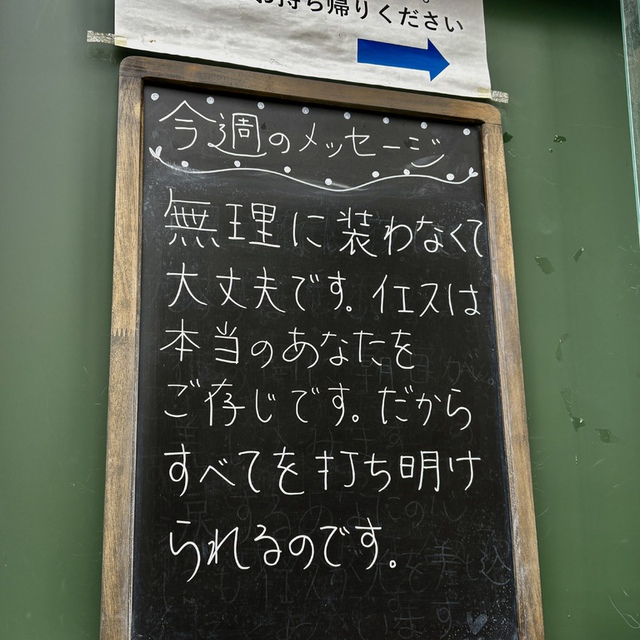 シモン・ペトロは「主だ」と聞くと、裸同然だったので、上着をまとって湖に飛び込んだ。(聖書　ヨハネ21:7)

ペトロは「主だ」という言葉に、上着だけをまとってイエスのもとに向かいました。自分を装う必要などないのです。ありのままの、着の身着のままの自分でイエスのもとに行けばいいのです。そんな私をイエスは両手を広げて待っていてくださいます。深く癒してくださいます。

今週は夏日のような日もあるとか、みなさまの健康が守られますように。