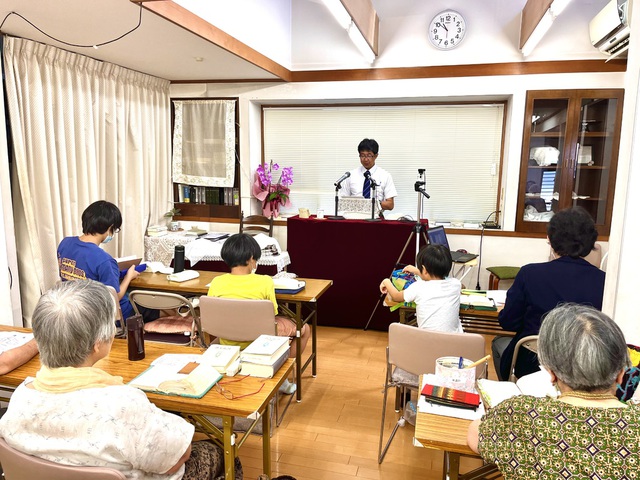 古口さんの この一枚「8月の1カ月間、神戸改革派神学校より、夏期伝道ご奉仕で3年生の服部宣夫神学生が岡山の地にお越しくださっています。ともに成長する夏となりますように。」
